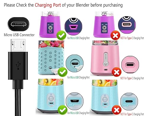 PopBabies/Supkitdin/Aoozi Portable Blender Charger Cord, USB