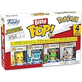 Funko Pop! Bitty: Pokemon - Pikachu, Vaporeon, Caterpie, and Cubone - 0.9 Inch (2.2 Cm) Collectable - Stackable Display Shelf Included - Gift Idea - Party Bags Stocking