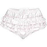 Satini Frilly Sissy Ruffled French Knickers Briefs Lingerie Silky Satin Underwear Panties