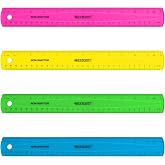 Westcott Shatterproof Ruler, Assorted Translucent Colors, 12"
