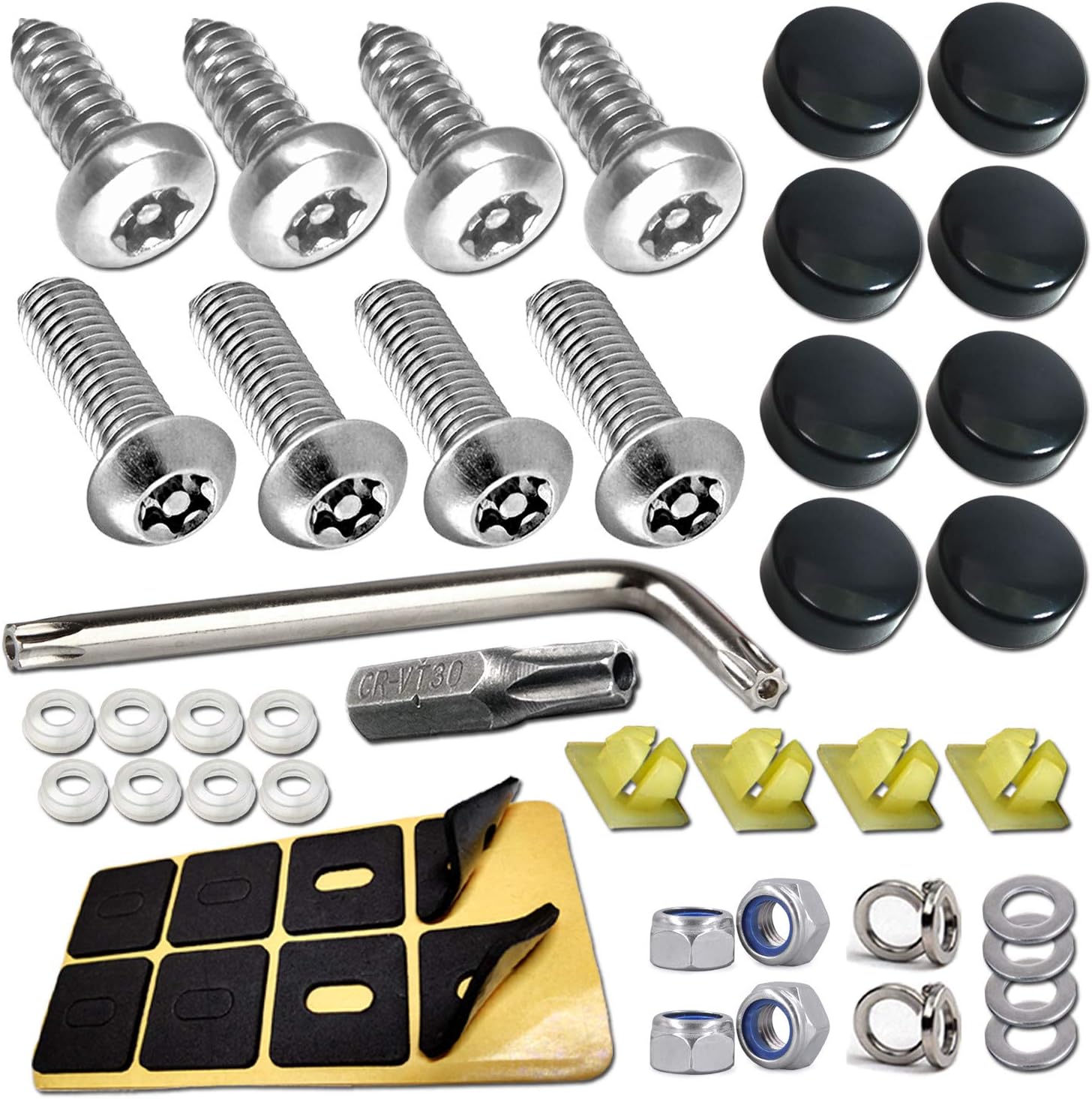 Exterior Accessories M6 Anti Theft License Plate ScrewsStainless Steel