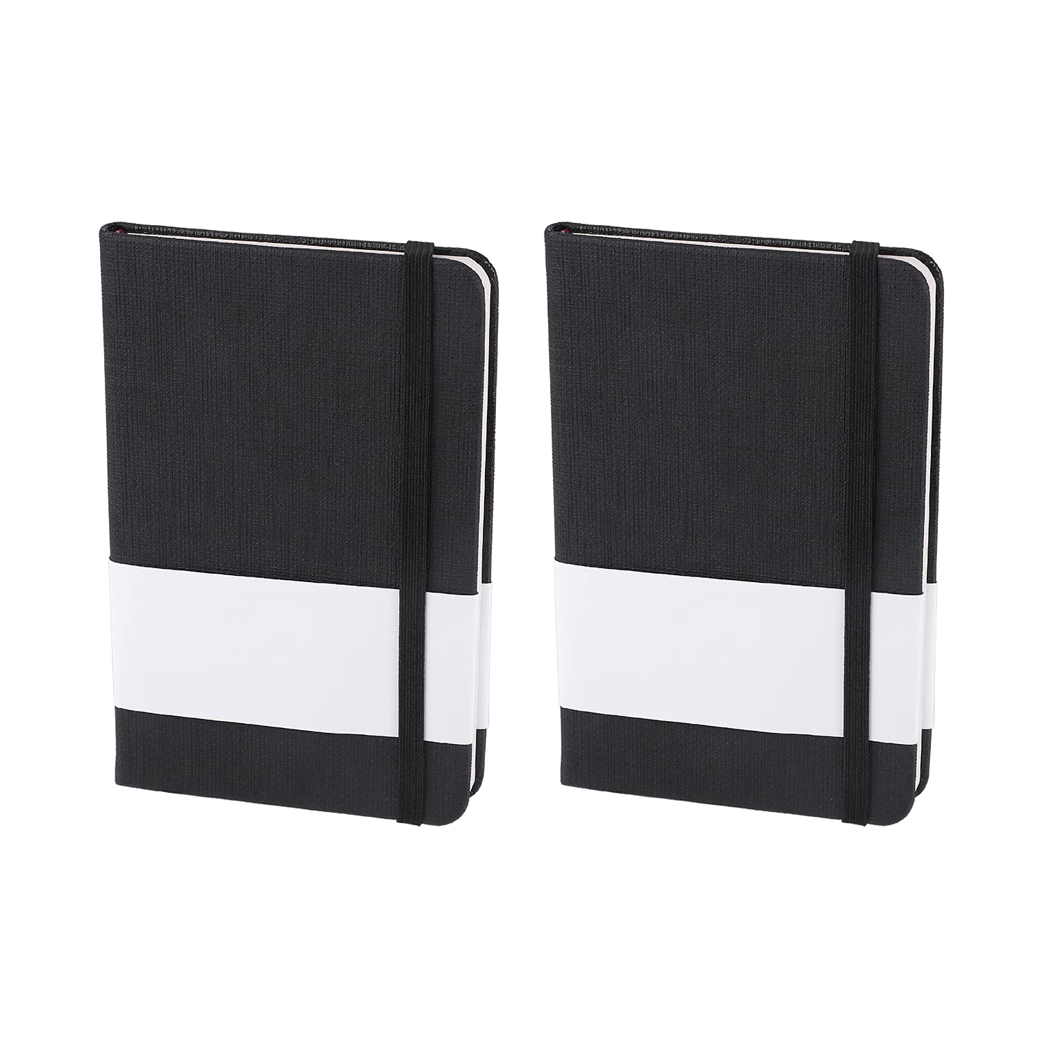 2Pack A6 Pocket Notebook Portable Mini Diary Notepads Small Notebook with Hard Case 96 Sheets Lined Writing Note Books Handy Travel Journal Diary Memo Pad Notes with Ribbon Bookmark