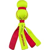 KONG Wubba Sport Dog Toy &ndash; Reinforced Tug &amp; Toss Toy with Squeaker and Floppy Tails for Fetch &amp; Interactive Play (Softball, Small)
