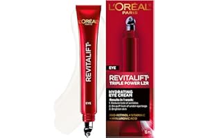 L’Oréal Paris Eye Cream For Wrinkles, with Hyaluronic Acid, Vitamin C, Under Eye Cream to Reduce Look of Wrinkles and Under-E