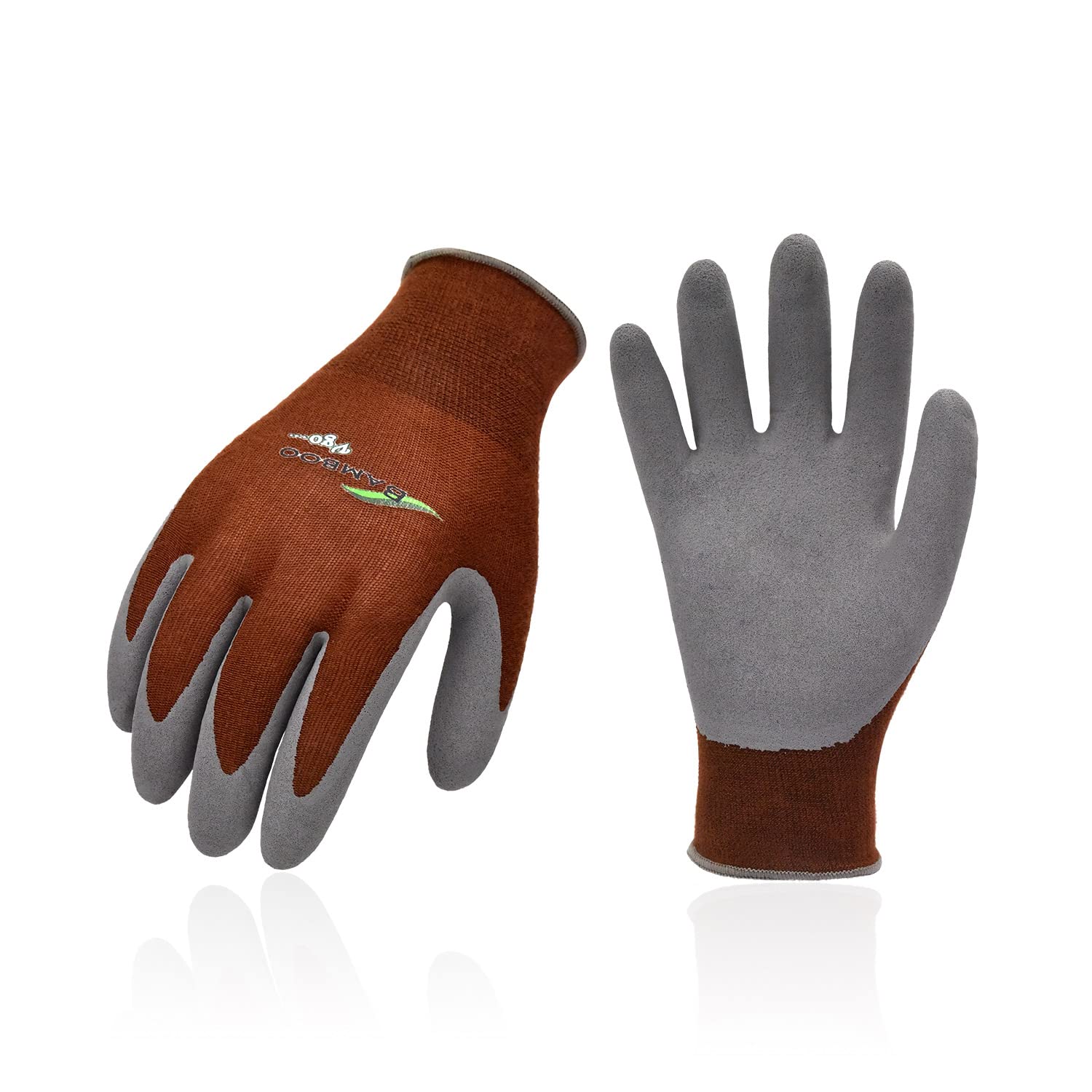 Vgo... 5 pairs Gardening Gloves Men&Women, Utility Safety Working Gloves Latex Coating Dipping Gloves Anti Slip