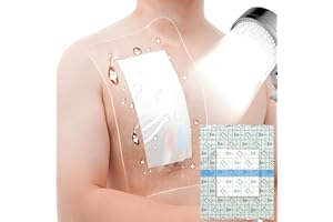 DIABELT 10" x 12" Shower Shields Wound Cover, Large Waterproof Bandages with Non-Stick Central Pad for Central Line Chemo Port Chest Catheter Shower Cover PICC Line Shower Protector Dressings 7 Pcs