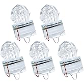 BLUEWING 5pcs Diamond Fishing Lights LED Deep Drop Underwater Flashers Water-Activated Lighted Fish Lures for Swordfish, Tilefish, Halibut, Tuna, Grouper