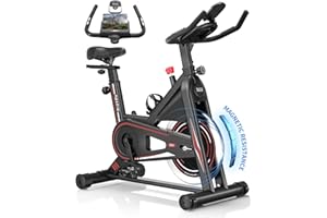 DMASUN Exercise Bike, Near Silent Magnetic Resistance Stationary Bike, Indoor Cycling Bike with Comfortable Seat Cushion, Digital Display with Pulse, 350LB Capacity