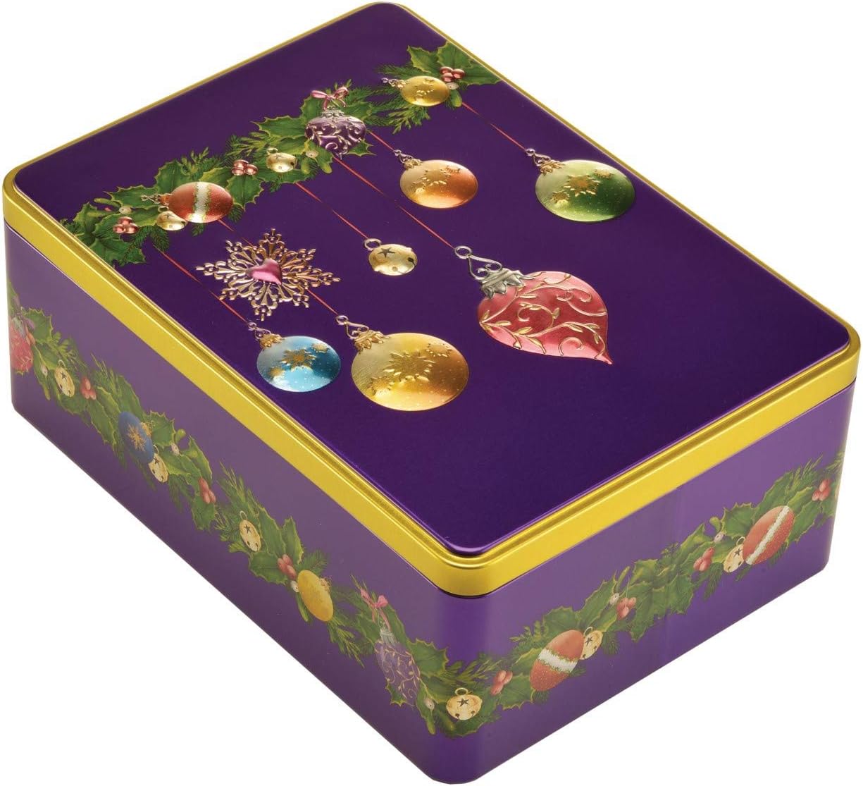 Farmhouse Biscuits Bauble Rectandle Tin 400g (with Spiced Ginger