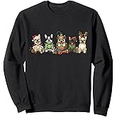 Xmas French Bulldog Dogs Christmas Lights Frenchie Dog Lover Sweatshirt