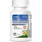 HealthA2Z&reg; Loratadine 10mg 24-Hour Allergy Relief, Dye Free, 300 Count | 24-hour relief for sneezing, runny nose, itchy throat &amp; watery eyes. Dye-free antihistamine, once daily. Adults &amp; 6+.