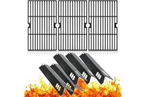 Criditpid Barbecue Replacement Parts for Dyna-Glo DGF510SBP, DGF510SSP, BBQ Cooking Grates & Heat Tent Plates for Backyard Gr