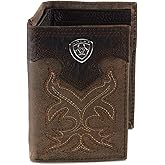 ARIAT Men's Boot Embroidery Tri-Fold Tan
