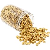 Mandala Crafts 6mm Gold Heishi Beads – 3000 Flat Polymer Clay Disc Beads for Adult Jewelry Making Round Spacers, Necklaces and Bracelet Making