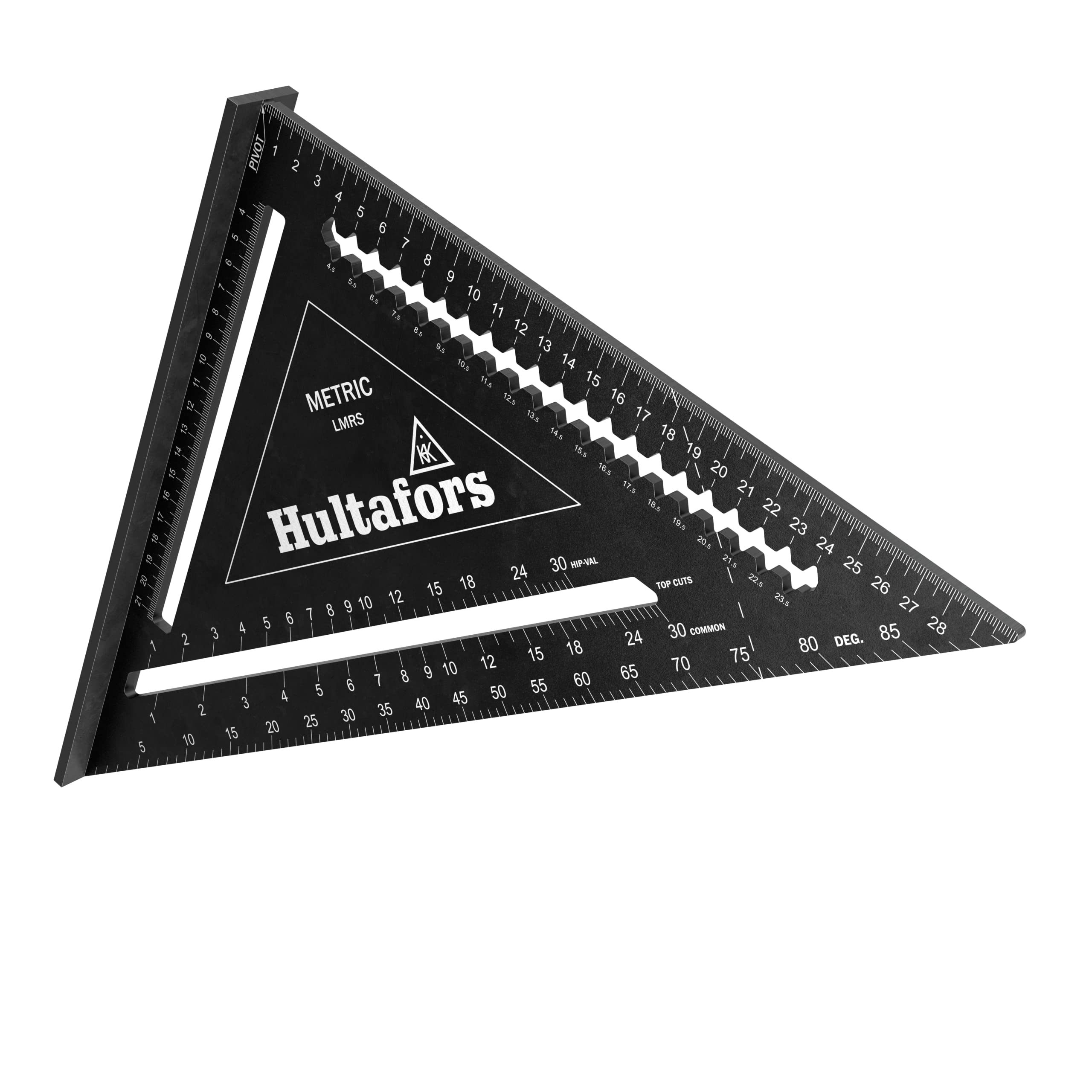 5-in-1 try square 300 mm I Hultafors I 300 mm Carpenter's square CNC milled from aluminium I Carpenter's square for marking, measuring and drawing I Incl. conversion table I 257040
