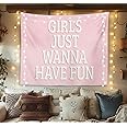 Amazon.com: OXW Pink Preppy Wall Tapestry for Bedroom, Cute Tapestry Room Decor for Teen Girls ...