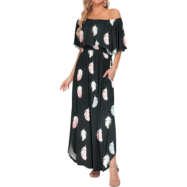 medeshe women's chiffon floral holiday beach bridesmaid maxi dress sundress Zapaka Women Grey Green Printed Flower Bridesmaid Dress with Slit Square Neck Chiffon Wedding Guest Dress, Grey Green / US2 main image 1