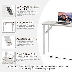 TEMI Small Computer Desk Folding Table - No