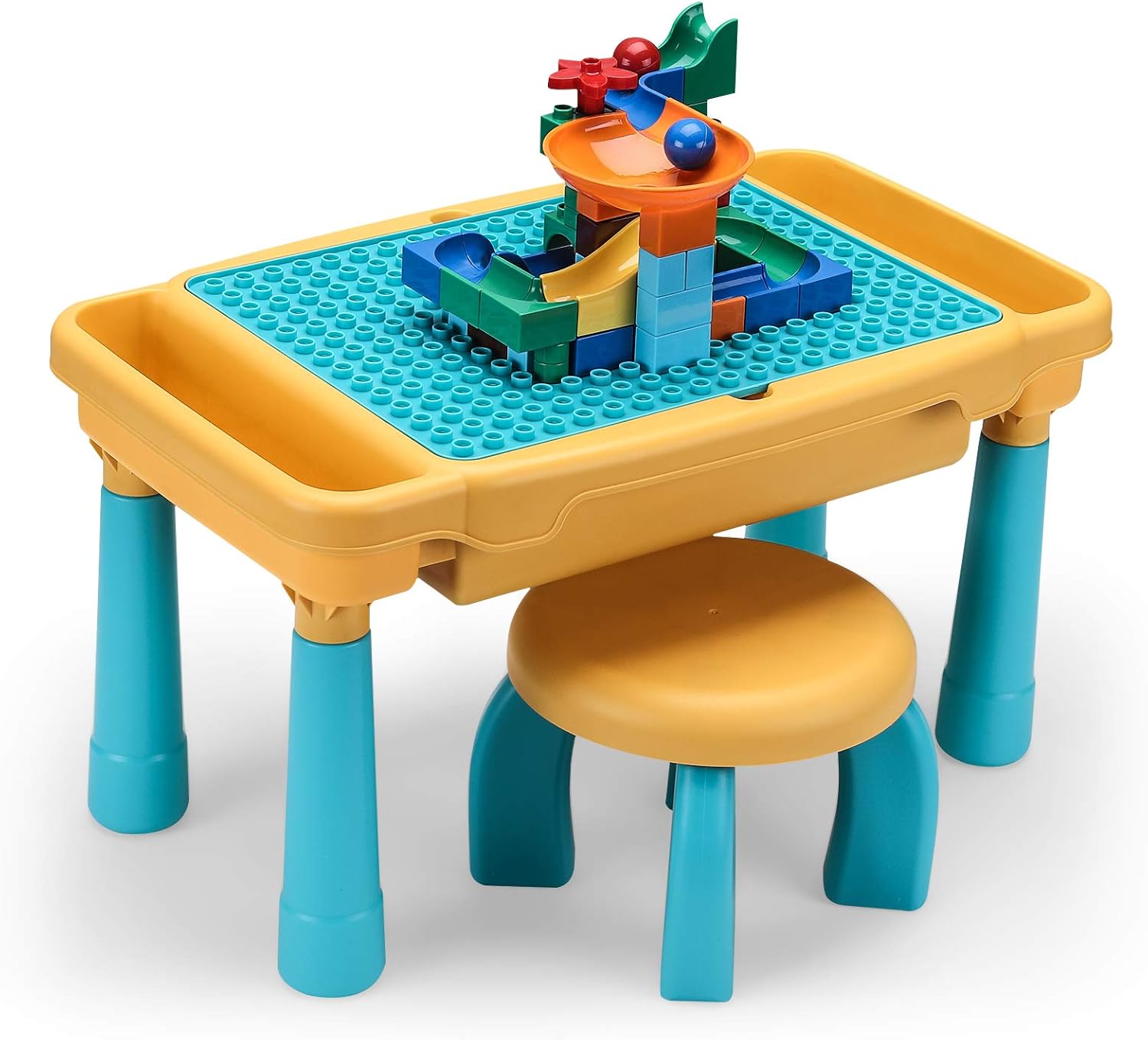 Toddler Table and Chair Set, Allin1 Mini Multi Activity Table, 50Pcs