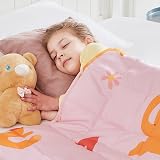 HOSUKKO Weighted Blanket - 2 lbs Pink Cat Heavy Lap Indoor - Small Size Breathable Blanket(19 * 21 inches, 2 lbs)