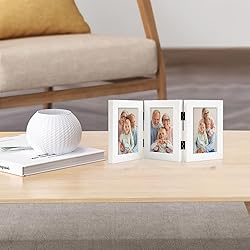 Frametory 4x6 Triple Picture Frames, Trifold Photos