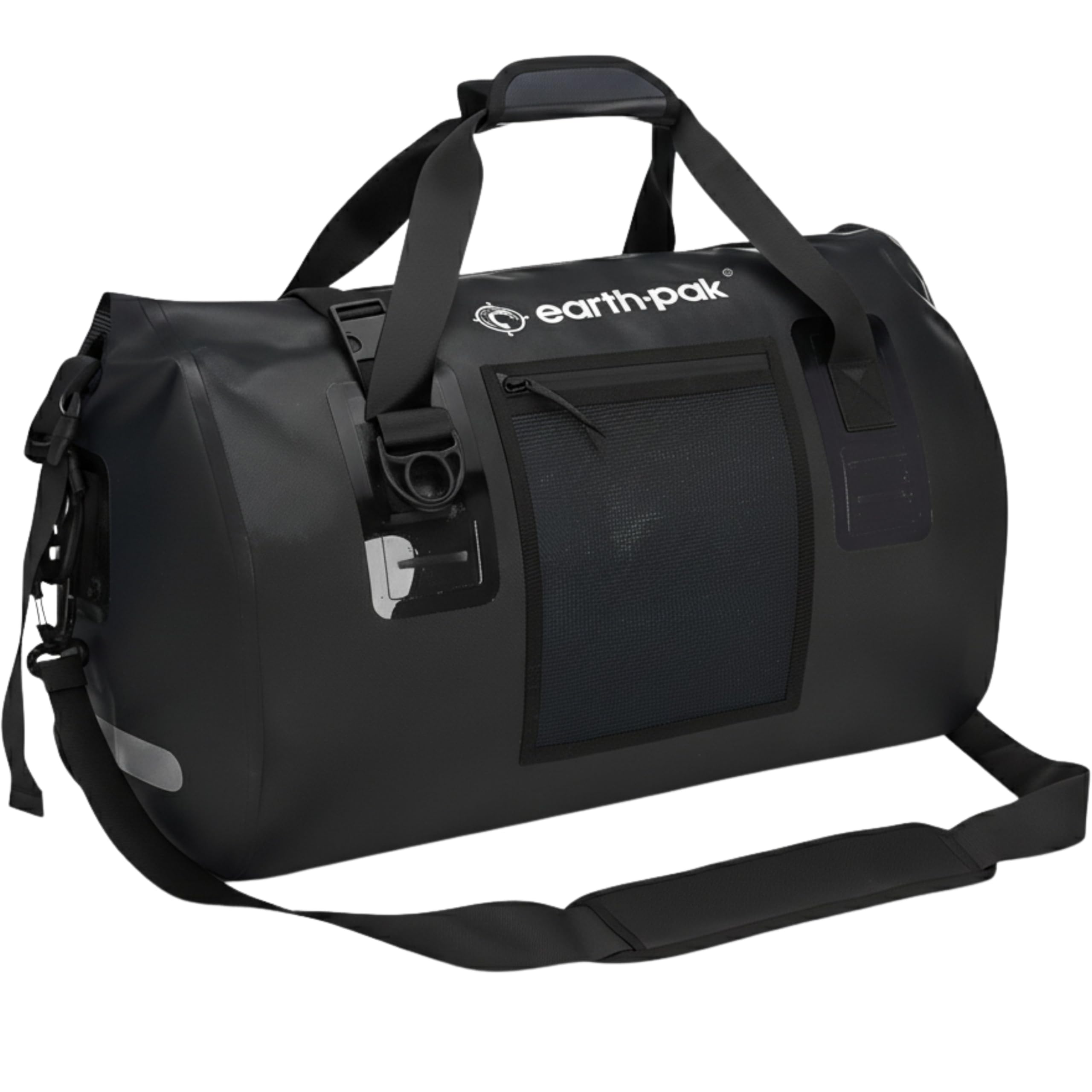 Earth Pak Waterproof Duffel Bag - Perfect for Any Kind of Travel, Lightweight, Large Storage Space, Durable Straps and Handles, Heavy Duty Material to Keep Your Gear Safe, Black, 90L