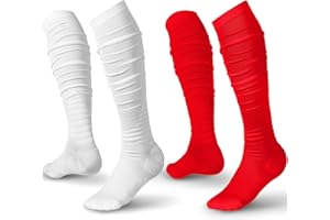 Chuarry Scrunch Football Socks Non Slip Men Extra Long Soccer Socks Over The Knee Athletic