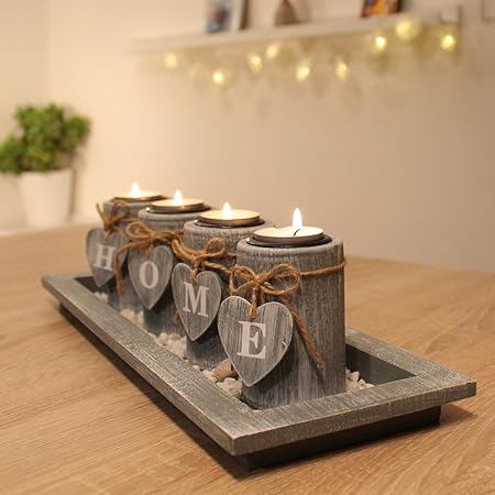 Home Decorations For Living Room Tea Light Candle Holder Set