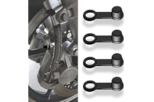 CHRYMUM 4PCS Brake Bleeder Cap, Rubber Grease Fitting Caps, Black Brake Dust Cover Car Zerk Covers, Small Automotive Brake Bleeder Screw Caps Universal Car Accessories for Cars Bicycles Motorcycles