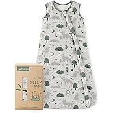 Yoofoss Rayon Made from Bamboo Baby Sleep Sack 6-12 Months 1.0 Tog Baby Wearable Blanket, Super Soft Infant Toddler Sleeping Sack 2-Way Zipper