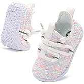 Besroad Baby Boys Girls First Walking Shoes Infant Crib Shoes Breathable Slip On Sneaker Lightweight Barefoot Shoe for Babies