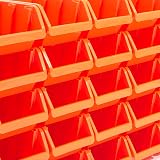 Prosperplast XL Orange Plastic Storage Bins Size 5 (Set of 60) Stackable In-Box view 6