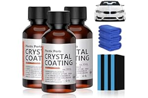 GINOLMIS Acssart Plating Refurbishing Agent, Crystal Coating for Car Plastic Parts,Car Plastic Plating Refurbishing Agent,Nano Coating Agent,Cars Plastics Restorer for DIY, Automotive, 30ml(3pcs)