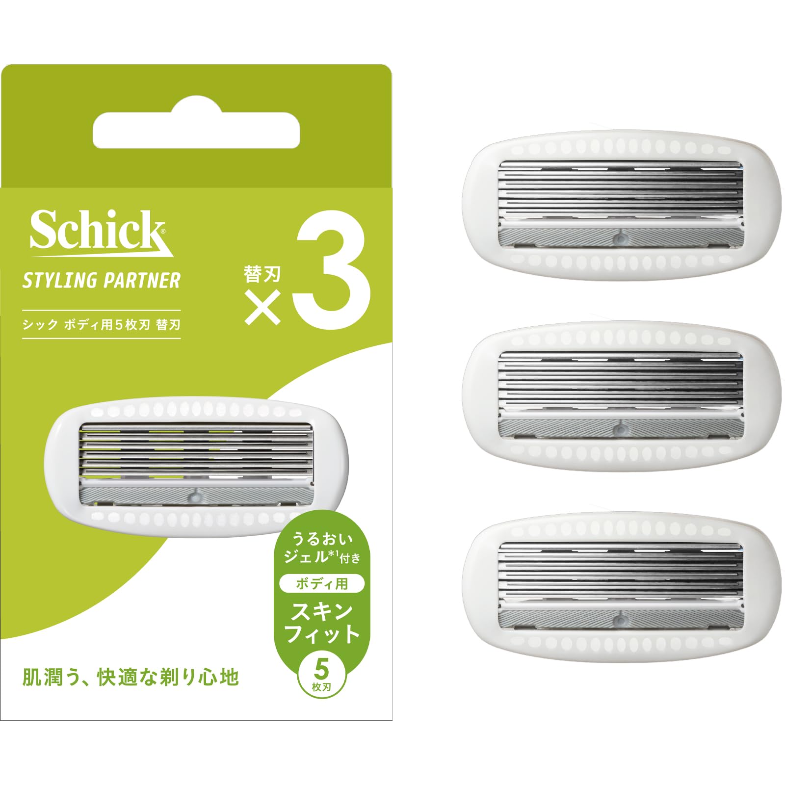 Schick(シック) スタイリングパートナー ボディ用5枚刃 替刃(3コ入) 髭剃り カミソリ商品画像