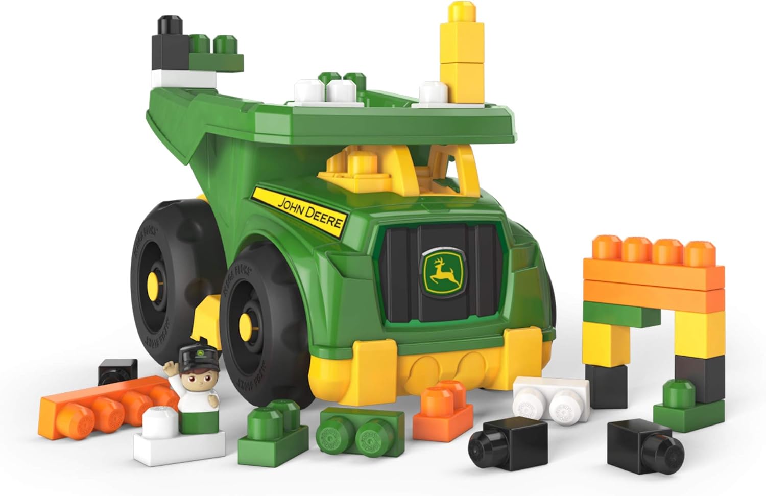 mega bloks john deere large vehicle dump truck