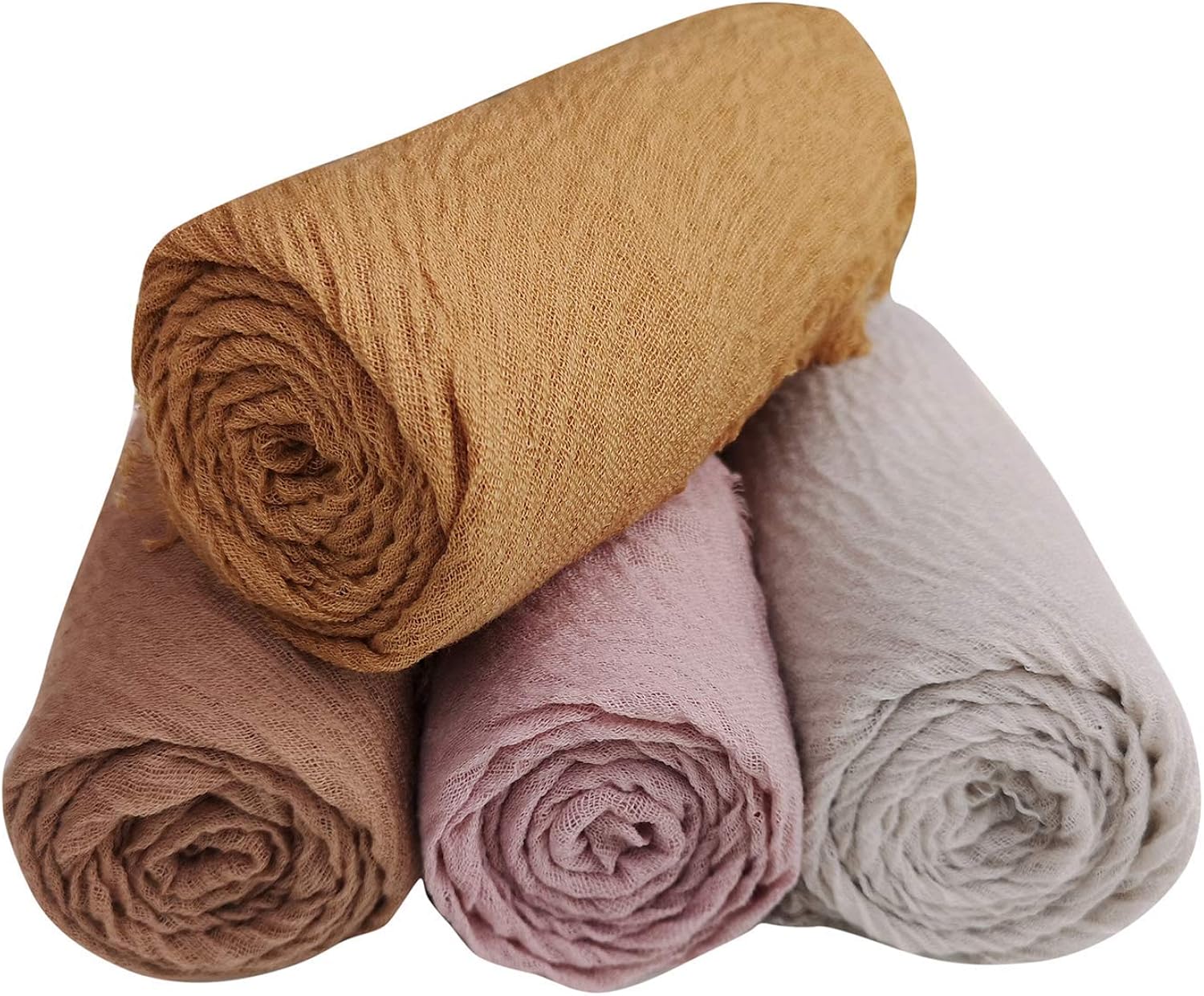 MANSHU 4 PCS Women Soft Scarf Shawl Long Scarf, Scarf and Wrap, Big Head Scarf at  Women’s Clothing store