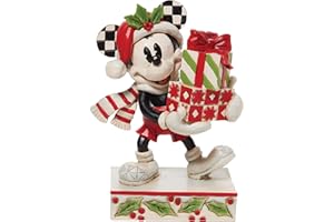 Enesco Jim Shore Disney Traditions Mickey Mouse Holding Stacked presents Figurine, 4.5 Inch, Multicolor