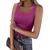 ANRABESS Womens Sleeveless Scoop Neck Tank Top Ribbed Fitted Summer Basic Slim Cute Tops 2026