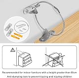 SUHAI 6 Packs Furniture Straps Metal Wall Anchor Anti-Tip Kit view 6