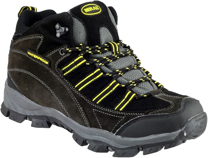 brown hiking boots red laces