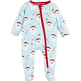 Mud Pie baby-boys Mud Pie Children's Blue Santa Glow Baby Sleeper