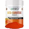 AKI Beta Carotene 10% Powder (1.5oz/42.52g) Highly Concentrated flavouring Fount of Vitamin A, May Helps to Support Body Functions, Skin, Immune System and Eye - GMO Free & Vegan Friendly