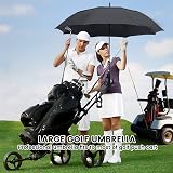 ZOMAKE Golf Umbrella 62in Windproof Double Canopy Auto Open Black Red view 7