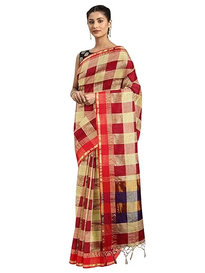 Banarasi Poly Silk Saree, with Un-stitched Blouse Piece - Powerloom made Traditional Banarasi Sari for Women by ART Retail