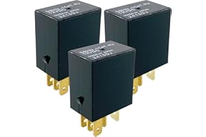 SONZROD G8HN-1C4T-RJ Automotive Relay 3-Pack, 40A 12VDC 5-Pin SPDT, Dimension: 2.21 x 1.4 x 3.61 cm, Fits for Tractors Trucks to Resolve P069E Faults