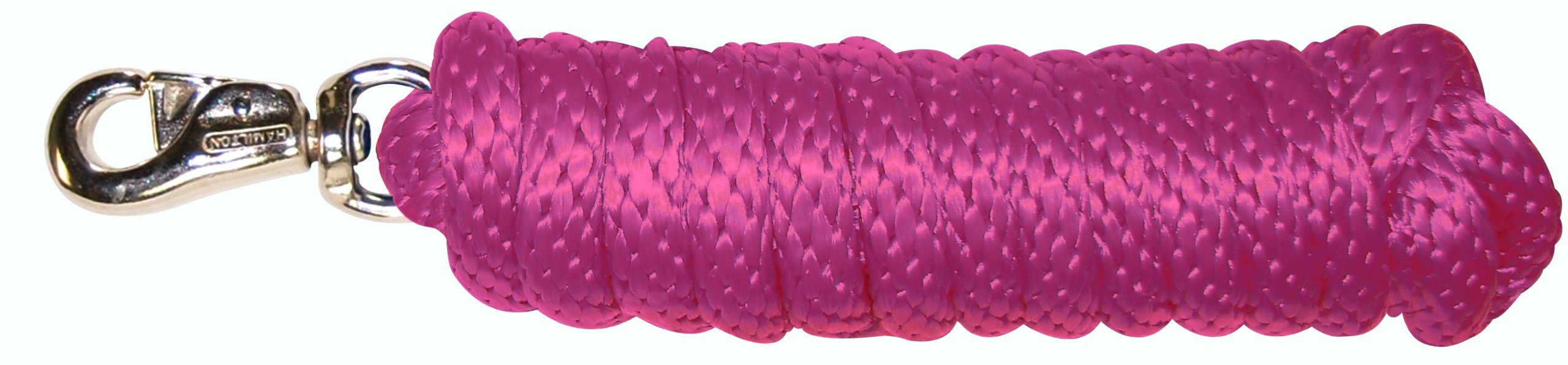 Hamilton Extra Heavy Poly Rope Lead with Bull Snap, Wine, 5/8" Thick x 10' Long