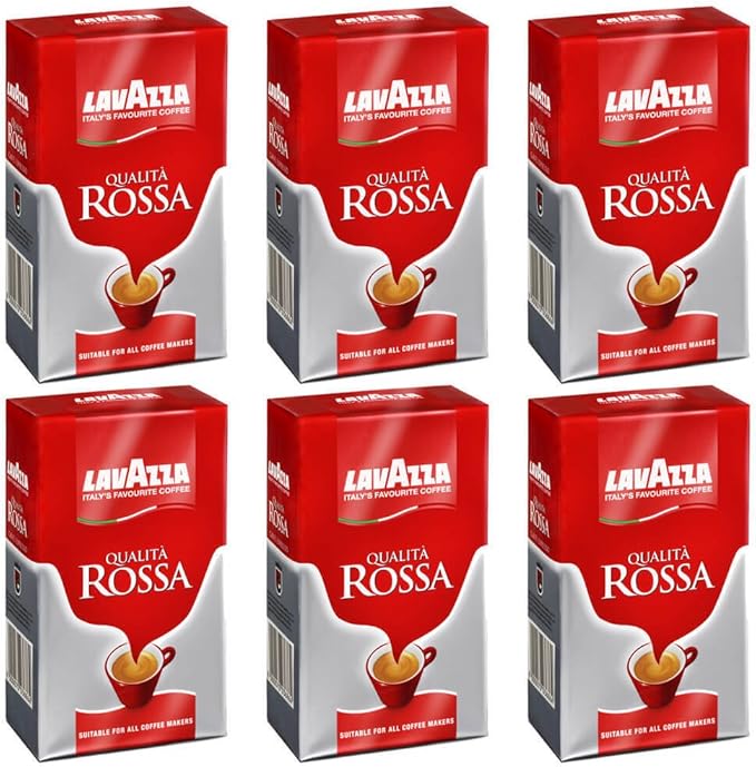 Lavazza Qualita Rossa Ground Coffee 250g (6 Bags) Amazon.co.uk Grocery