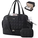LOVEVOOK Large Travel Duffle Bag,Weekender Bags For Women with Shoe Compartment,Puffer Carry On Bags For Airplanes,Hospital Bag for Labor and Delivery,Overnight Bag With Toiletry Bag,Gym Tote Bag