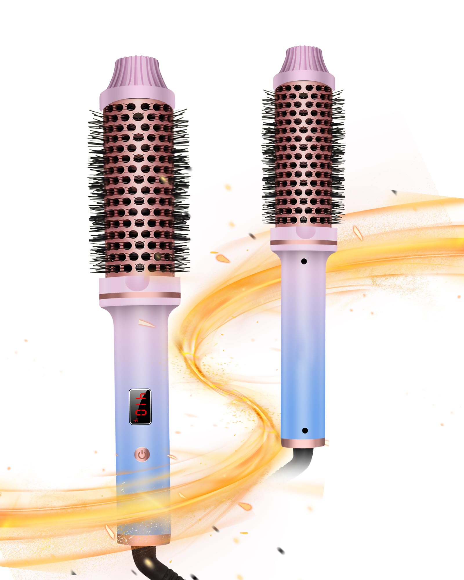 Photo 1 of 1 1/2 Inch Thermal Brush, Curling Heated Brush Round Fast Heating for Women, Double Voltage for Travel for Hair Straightening Curling Volumize, Ceramic Tourmaline Technology