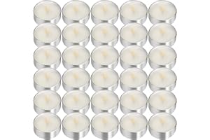 UNBREAKABLE - Tea Light Candles 30 Pack – Unscented Long Lasting 2.5 Hour Burn – White Smokeless Tealights for Decoration, Holiday, Party, Wedding, Home Use